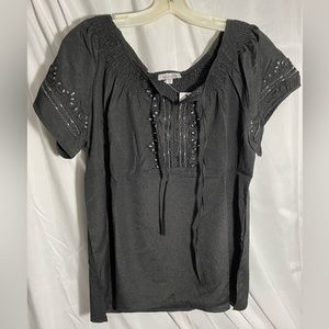 Wapi for plus black top, size 2X